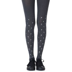 Zohara Palm Tree Tights Grey Women Heather greysilver